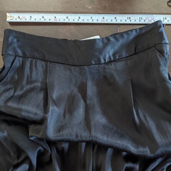 Anthropologie Ett Twa satin tie waist belted pant Size 0 - Picture 8 of 12